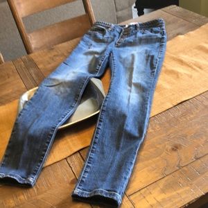 CAbi women’s blue button fly braided waist jeans 5694 - Size 8 - EUC